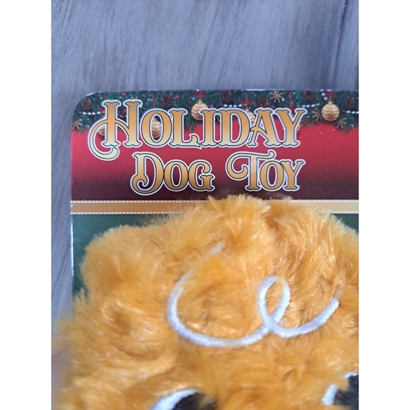 Plush Squeaky Dog Toys Bow Wow Holidays Pet Gingerbread Christmas Tree NEW - Picture 7 of 8